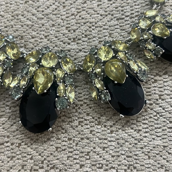 Talbots Necklace Black and yellow Gemstone Statement - Picture 5 of 5